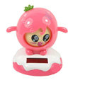 Shake his head doll Solar Face Change Doll Solar Doll Car decoration - Pink