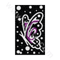 Butterfly bling crystal cases covers for your mobile phone model - Black