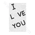 Love bling crystal cases covers for your mobile phone model - White