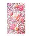 Flower 3D bling crystal cases covers for your mobile phone model - Pink