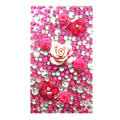 Flower 3D bling crystal cases covers for your mobile phone model - Rose