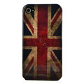 British flag Hard Back Cases Covers for iPhone 4G - Red