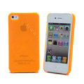 Transparency shell Hard Back Cases Covers for iPhone 4G - Orange