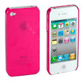 Transparency shell Hard Back Cases Covers for iPhone 4G - Rose
