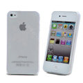 Transparency shell Hard Back Cases Covers for iPhone 4G - White