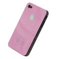 Ultrathin Stamping Hard Back Cases Covers for iPhone 4G - Pink