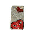 Bling covers Eye diamond crystal cases for iPhone 4G - Red
