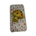 Bling covers Mushrooms diamond crystal cases for iPhone 4G - Yellow
