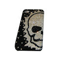 Bling covers Skull diamond crystal cases for iPhone 4G - White