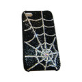 Bling covers Spider Network diamond crystal cases for iPhone 4G - White
