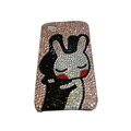 Bling covers Two Rabbit diamond crystal cases for iPhone 4G - Pink
