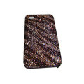 Bling covers Zebra2 diamond crystal cases for iPhone 4G - Brown