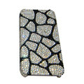 Bling covers Stone Grain diamond crystal cases for iPhone 4G - Black
