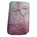 Luxury Bling Holster covers Bowknot diamond crystal cases for iPhone 4G - Pink