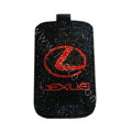 Luxury Bling Holster covers LEXUS diamond crystal cases for iPhone 4G - Black