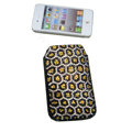 Luxury Bling Holster covers Leopard Grain diamond crystal cases for iPhone 4G - Yellow