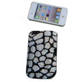 Luxury Bling Holster covers Lump diamond crystal cases for iPhone 4G - White