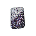 Luxury Bling Holster covers All diamond crystal cases for iPhone 4G - Purple