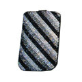 Luxury Bling Holster covers Slash diamond crystal cases for iPhone 4G - Black