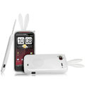 Imak Rabbit covers Bunny cases for HTC Sensation XE Z715e G18 - White (High transparent screen protector+Sucker)