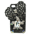 Bling S-warovski Butterfly crystal diamond cases covers for iPhone 4G - Black