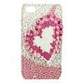 Bling S-warovski Heart covers diamond crystal cases for iPhone 4G - Pink