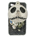 Bling S-warovski Skull diamond crystal cases covers for iPhone 4G - Black