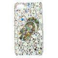 Bling Slippers S-warovski crystals diamond cases covers for iPhone 4G - White