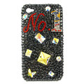 Bling Butterfly NO1 S-warovski crystal diamond cases covers for iPhone 4G - Black