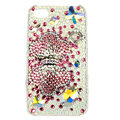 Bling bowknot S-warovski crystal diamond cases covers for iPhone 4G - Pink EB004