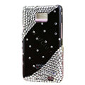 Bling S-warovski crystals diamonds cases covers for Samsung i9100 Galasy S II S2 - Black