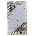 Bling S-warovski crystals diamonds cases covers for Samsung i9100 Galasy S II S2 - White
