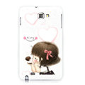 Cut gril silicone cases covers for Samsung Galaxy Note i9220 N7000 - White