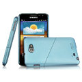 Imak ultra-thin hard skin cases covers for Samsung Galaxy Note i9220 N7000 i717 - Blue (Screen protection film)