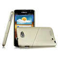 Imak ultra-thin hard skin cases covers for Samsung Galaxy Note i9220 N7000 i717 - Champagne (Screen protection film)
