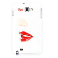 Lips silicone cases covers for Samsung Galaxy Note i9220 N7000 - Red EB002