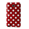 Polka Dot silicone cases covers for Samsung Galaxy Note i9220 N7000 - Red