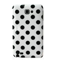 Polka Dot silicone cases covers for Samsung Galaxy Note i9220 N7000 - White