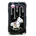 Bling Carousel crystals diamond cases covers for HTC Incredible S S710e G11 - Black
