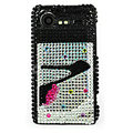 Bling High-heeled shoes crystals cases diamond covers for HTC Incredible S S710e G11 - Black