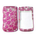 Bling Leopard crystals cases diamond covers for Blackberry Bold 9700 - Pink