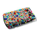 Bling Point crystals cases diamond covers for Blackberry Bold 9700 - Blue