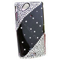Bling crystals cases diamond covers for Sony Ericsson Xperia Arc LT15I X12 LT18i - Black