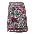 Cat bling crystals cases covers for Sony Ericsson Xperia Arc LT15I X12 LT18i - Pink