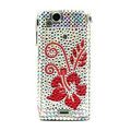 Flower bling crystals cases covers for Sony Ericsson Xperia Arc LT15I X12 LT18i - White