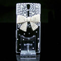 Pearl bowknot bling crystals cases covers for Sony Ericsson LT26i Xperia S - White