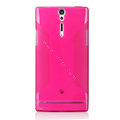 Nillkin Scrub Soft Silicone Cases Covers for Sony Ericsson LT26i Xperia S - Pink