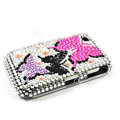 Bling Butterfly Crystals Hard Skin Cases Covers for Blackberry Curve 8520 9300 - Purple