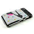 Bling High-heeled shoes Crystals Hard Cases Covers for Blackberry Curve 8520 9300 - Black