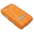 Kingpad Luxury Hard leather Cases Skin Covers for Blackberry Bold 9700 - Orange
